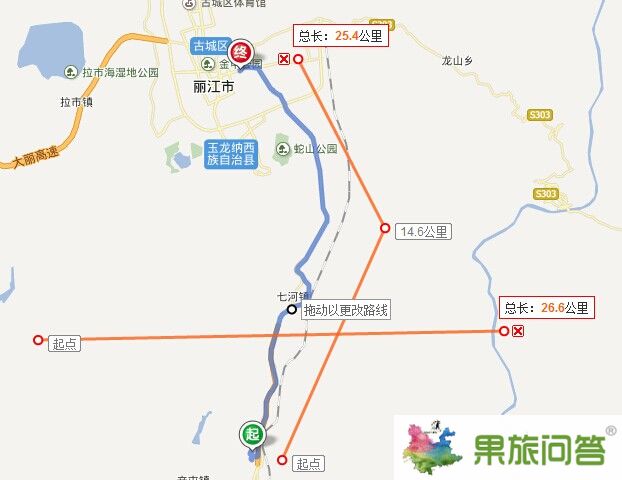麗江機(jī)場落地自駕租車，自駕路線圖